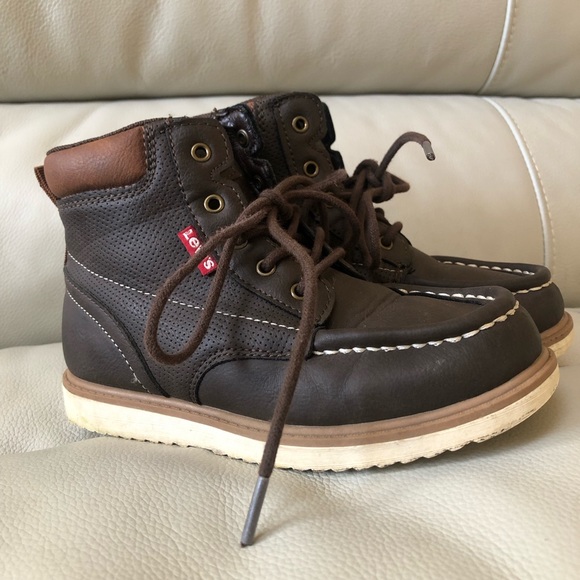 Levi's Other - Levi’s Dean Waxed Kids Toddler Boys Brown Boots / Shoes Size 13